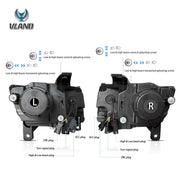 11-13 Jeep Grand Cherokee (WK2) Vland Headlights Full LED With Startup Animation/ Blue DRL
