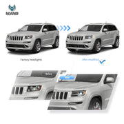 11-13 Jeep Grand Cherokee (WK2) Vland Headlights Full LED With Startup Animation/ Blue DRL