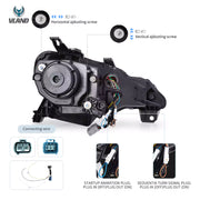 Vland Headlights For 12–21 Toyota 86/GT86, Subaru Brz, Scion Frs W/Triple LED Projector