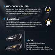 Vland Headlights For 12–21 Toyota 86/GT86, Subaru Brz, Scion Frs W/Triple LED Projector