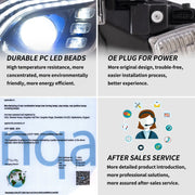 15-21 Mercedes-Benz C-Class W205 Vland LED Matrix Headlight Black [E-mark]