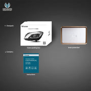 15-21 Mercedes-Benz C-Class W205 Vland LED Matrix Headlight Black [E-mark]