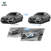 15-21 Mercedes-Benz C-Class W205 Vland LED Matrix Headlight Black [E-mark]
