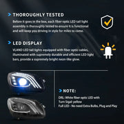 15-21 Mercedes-Benz C-Class W205 Vland LED Matrix Headlight Black [E-mark]