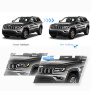 14-22 Jeep Grand Cherokee (WK2) Vland Headlights Full LED With Startup Animation/ Blue DRL