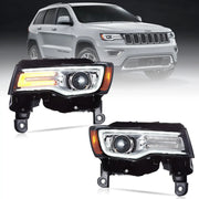 14-22 Jeep Grand Cherokee (WK2) Vland Headlights Full LED With Startup Animation/ Blue DRL