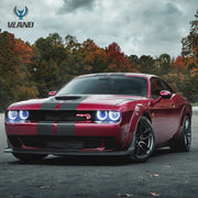 15-24 Dodge Challenger Vland RGB Dual Beam Projector Headlights Black [E-mark]
