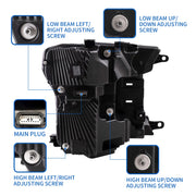 18-20 Ford F150 13th Gen Facelifted Vland (Ⅱ) LED Dual Beam Projector HeadLights Black