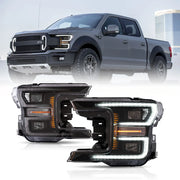 18-20 Ford F150 13th Gen Vland LED Dual Beam Projector HeadLights With Start Up Animation