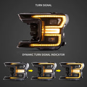 18-20 Ford F150 13th Gen Vland LED Dual Beam Projector HeadLights With Start Up Animation