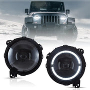 Vland 18-Up Jeep Wrangler JL JLU JT Rubicon Full LED Headlights With Start-up animation