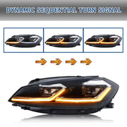 18-21 Volkswagen Golf MK7.5 Vland Projector Headlights Black [E-mark]
