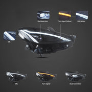 Vland 21-24 Toyota GR86 / Subaru BRZ Headlights With Full LED Dual Beam Projector