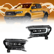 15-21 Ford Ranger [International Types] Vland LED Matrix Projector HeadLights Black [E-mark]