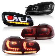 Vland Headlights & Tail Lights For 2008-2013 Golf MK6 LED set [E-mark] W/ sequential