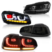 Vland Headlights & Tail Lights For 2008-2013 Golf MK6 LED set [E-mark] W/ sequential