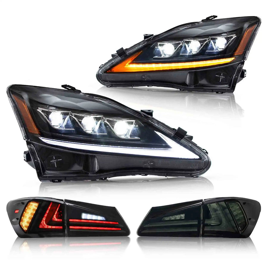 Buy Now 2006-2014 Lexus IS250 IS350 IS F VLAND Headlights + LED Tail Lights Set Kits and upgrade car parts from SIR Tuning at the Best Price. Headlights, Tail lights, Bodykits, Navigations, Headlights and more - Fast & Free Shipping within Europe, US & Worldwide.