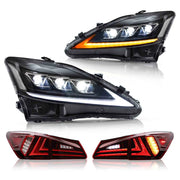 2006-2014 Lexus IS250 IS350 IS F VLAND Headlights + LED Tail Lights Set Kits