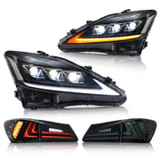 2006-2014 Lexus IS250 IS350 IS F VLAND Headlights + LED Tail Lights Set Kits