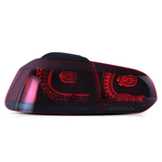 08-12 VW Golf Mk6 Vland LED Aftermarket Tail Lights With Amber Sequential Turn Signal [E-mark]