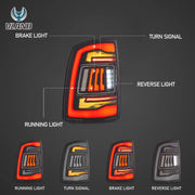 09-18 Dodge Ram 1500/2500/3500 Vland Upgrade LED Tail Lights With Amber Turn Signal