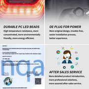 12-22 Ford Ranger Vland LED Upgrade Tail Lights With Amber Sequential Turn Signal (Not Fit For US Models)