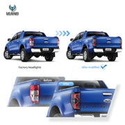 12-22 Ford Ranger Vland LED Upgrade Tail Lights With Amber Sequential Turn Signal (Not Fit For US Models)
