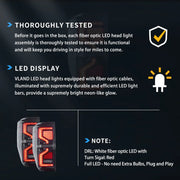 12-22 Ford Ranger Vland LED Upgrade Tail Lights With Amber Sequential Turn Signal (Not Fit For US Models)