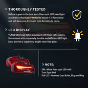 14-21 BMW 2 Series (F22 F23) M2 (F87) Vland OLED Tail Lights With Dynamic Welcome Lighting GTS Style [E-mark]