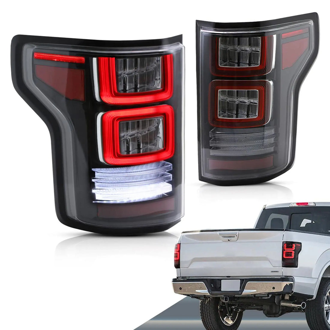 Buy Now 15-20 Ford F150 13th Gen Vland LED Tail Lights With Amber Sequential Turn Signal and upgrade car parts from SIR Tuning at the Best Price. Headlights, Tail lights, Bodykits, Navigations, Tail lights and more - Fast & Free Shipping within Europe, US & Worldwide.