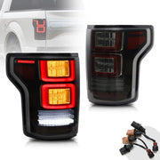 15-20 Ford F150 13th Gen Vland LED Tail Lights With Amber Sequential Turn Signal