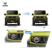 19-23 Suzuki Jimny Vland Full LED Dual Beam Projector Upgrade Headlights With Start-up animation
