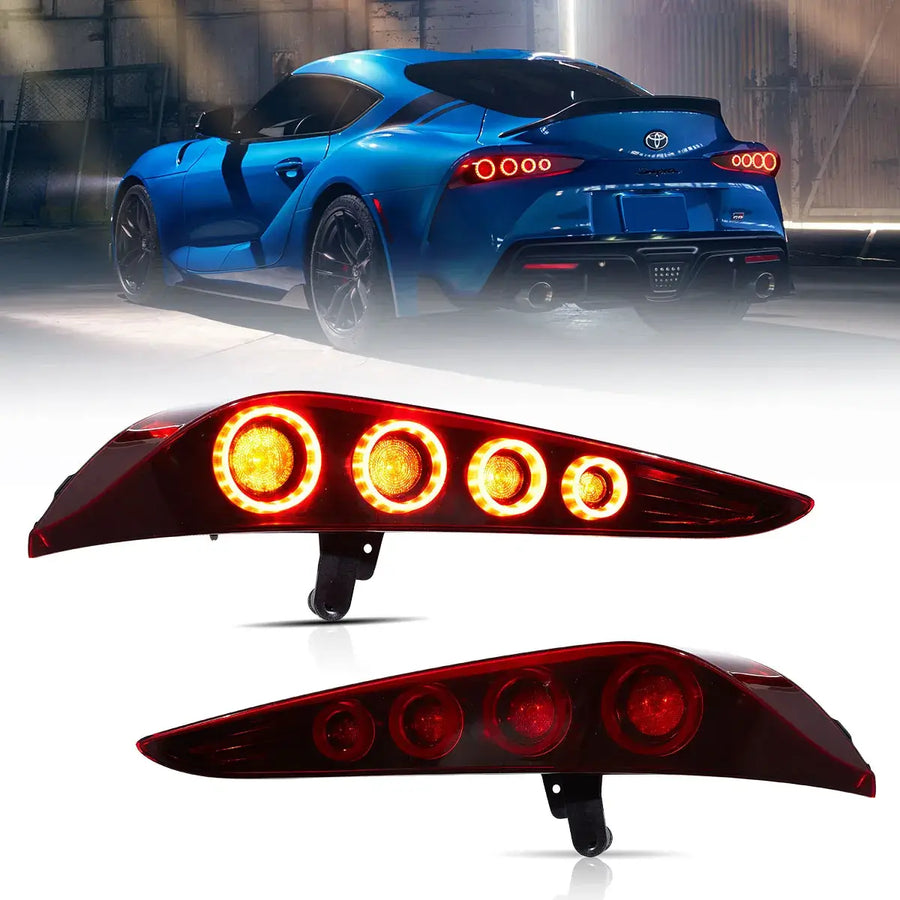 Buy Now 19-24 Toyota GR Supra A90/A91 Vland LED Tail Lights w/Dynamic Animation and upgrade car parts from SIR Tuning at the Best Price. Headlights, Tail lights, Bodykits, Navigations, Automotive Taillight Assemblies and more - Fast & Free Shipping within Europe, US & Worldwide.