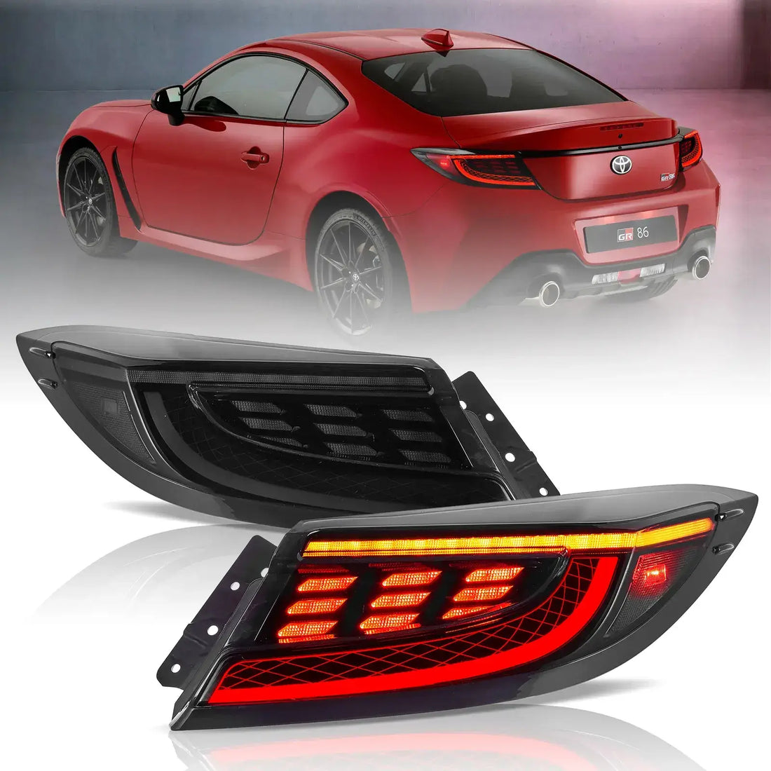 Buy Now 21-UP Toyota 86 GR86 & Subaru BRZ VLAND Full LED Tail lights With Dynamic Welcome Lighting and upgrade car parts from SIR Tuning at the Best Price. Headlights, Tail lights, Bodykits, Navigations, Tail lights and more - Fast & Free Shipping within Europe, US & Worldwide.