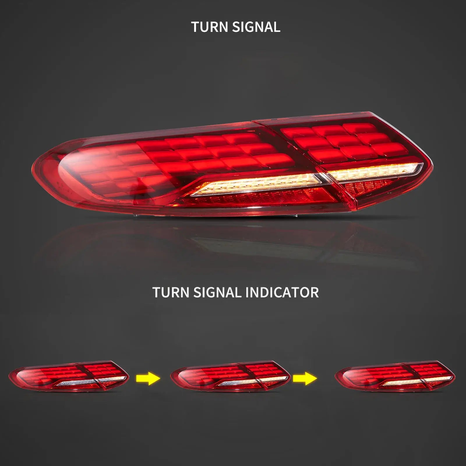 16-23 Mercedes C-Class A205 C205 Vland Full LED Tail Lights With Animation Sequential