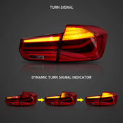 2012-2018 BMW F30 F80 M3 3-Series Vland LED Tail Lights With Sequential Turn Signal [E-mark]