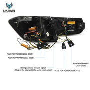 2012-2018 BMW F30 F80 M3 3-Series Vland LED Tail Lights With Sequential Turn Signal [E-mark]