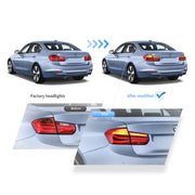 2012-2018 BMW F30 F80 M3 3-Series Vland LED Tail Lights With Sequential Turn Signal [E-mark]