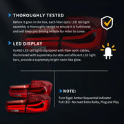 2012-2018 BMW F30 F80 M3 3-Series Vland LED Tail Lights With Sequential Turn Signal [E-mark]