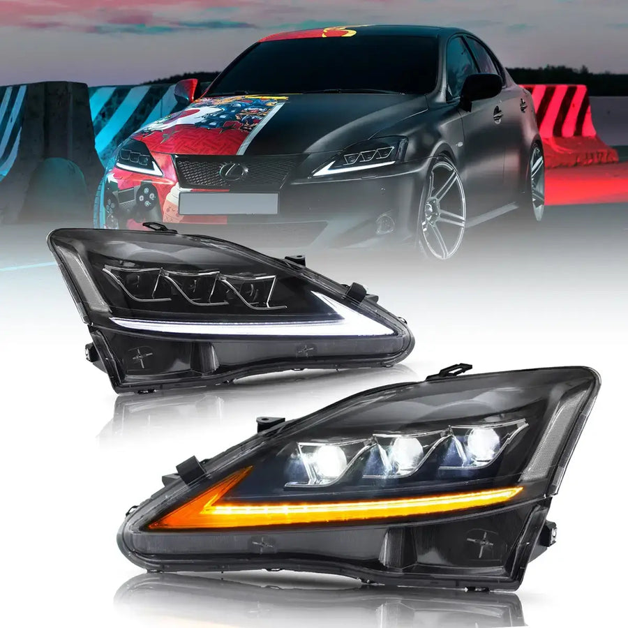 Buy Now 06-12 Lexus IS250/IS250C/IS350/IS220d & 08-14 ISF(XE20) Vland Matrix Projector Headlights E-mark and upgrade car parts from SIR Tuning at the Best Price. Headlights, Tail lights, Bodykits, Navigations, Headlights and more - Fast & Free Shipping within Europe, US & Worldwide.