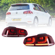 08-12 VW Golf Mk6 Vland LED Aftermarket Tail Lights With Amber Sequential Turn Signal [E-mark]