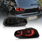08-12 VW Golf Mk6 Vland LED Aftermarket Tail Lights With Amber Sequential Turn Signal [E-mark]
