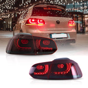 08-12 VW Golf Mk6 Vland LED Aftermarket Tail Lights With Amber Sequential Turn Signal [E-mark]