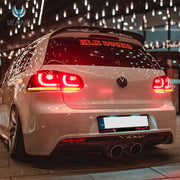 08-12 VW Golf Mk6 Vland LED Aftermarket Tail Lights With Amber Sequential Turn Signal [E-mark]