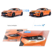18-22 Ford Mustang 6th Gen Facelifted Vland (Ⅱ) LED Dual Beam Projector HeadLights Black