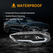 18-22 Ford Mustang 6th Gen Facelifted Vland (Ⅱ) LED Dual Beam Projector HeadLights Black