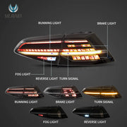 13-21 VW Golf MK7 MK7.5 Hatchback Vland LED Tail Lights [E-mark]