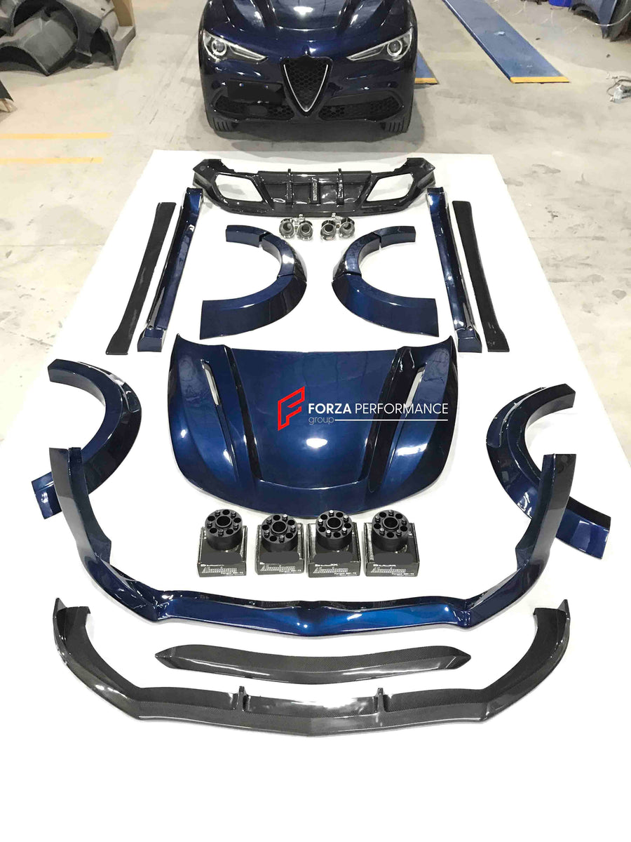 Buy Now WIDE BODY KIT for ALFA ROMEO STELVIO 949 2017 - 2023 and upgrade car parts from SIR Tuning at the Best Price. Headlights, Tail lights, Bodykits, Navigations, body kit and more - Fast & Free Shipping within Europe, US & Worldwide.