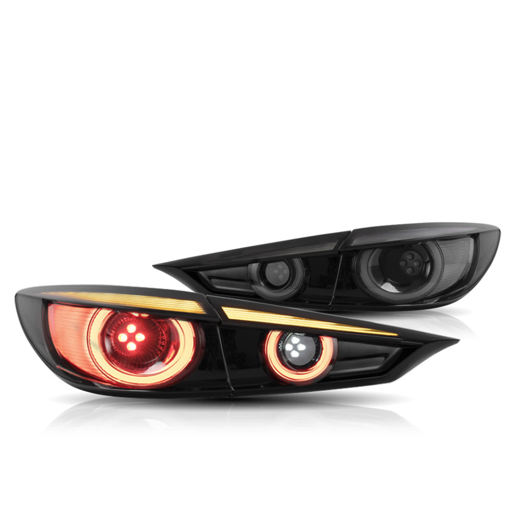 Buy Now Vland Carlamp Full LED Tail Lights for Mazda 3 Axela Sedan 2014-2018 (Sequential Turn Signals w/ Dynamic Welcome Lighting) and upgrade car parts from SIR Tuning at the Best Price. Headlights, Tail lights, Bodykits, Navigations, Tail lights and more - Fast & Free Shipping within Europe, US & Worldwide.