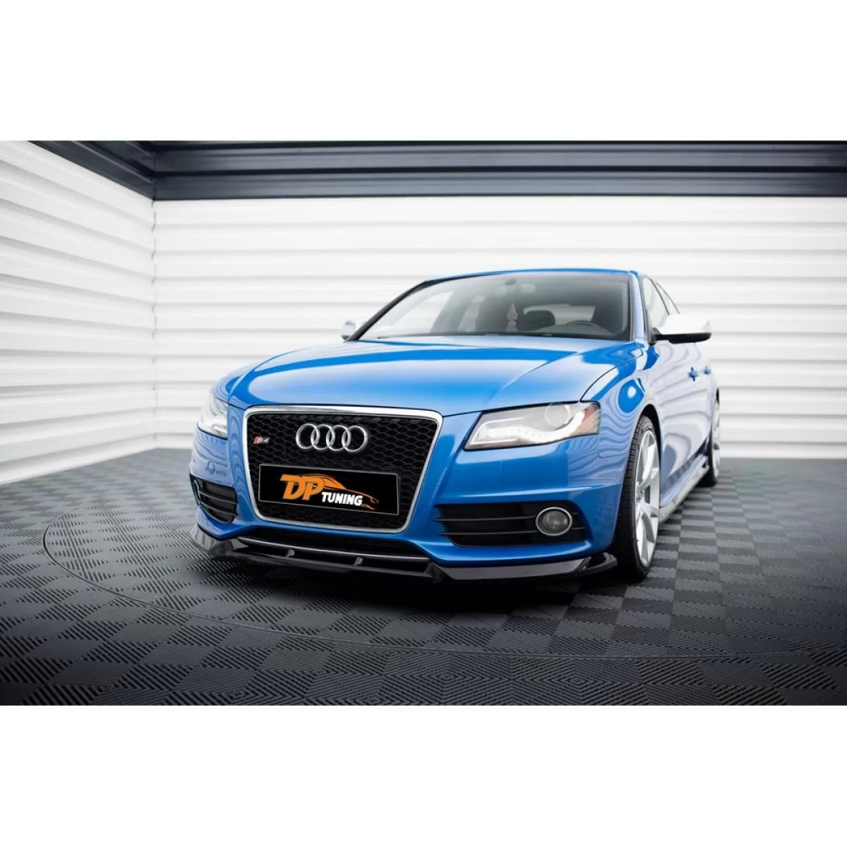 A4 B8 S4 / S-Line Max V4 Front Lip Piano Black Vacuum Plastic / 2008 - 2011 – product image 1